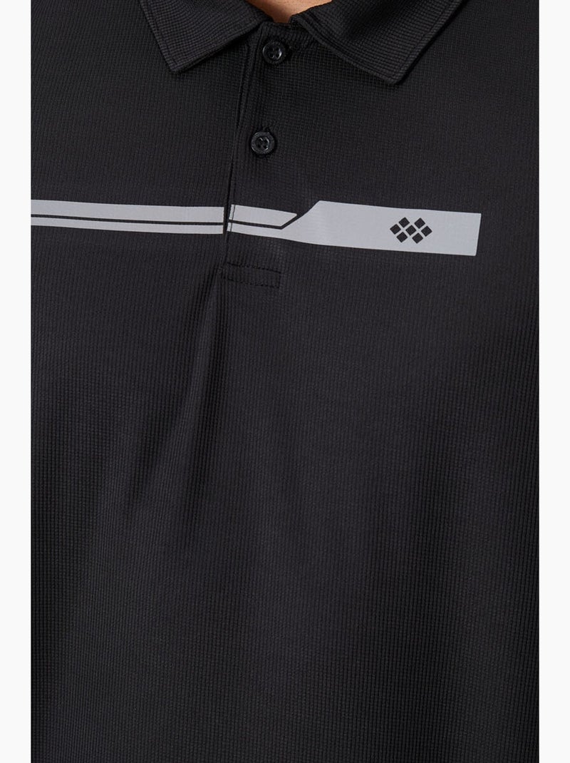 Poloshirt met knopen tommy Zwart - Kiabi