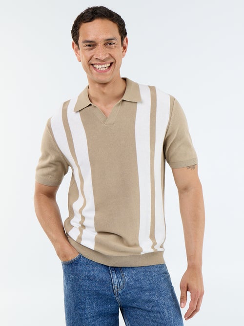 Poloshirt met korte mouwen en kraag zonder knopen - Kiabi