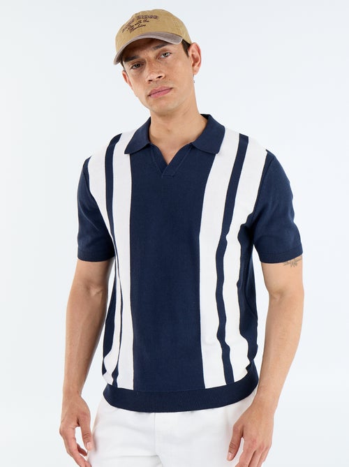 Poloshirt met korte mouwen en kraag zonder knopen - Kiabi