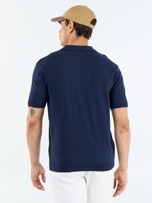 Poloshirt met korte mouwen en kraag zonder knopen - Kiabi