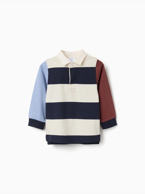 Poloshirt met lange mouwen met strepen - Kiabi