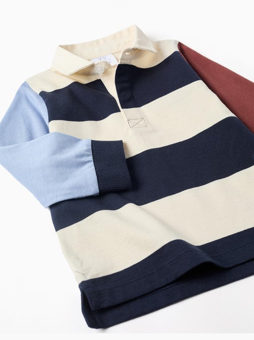 Poloshirt met lange mouwen met strepen - Kiabi