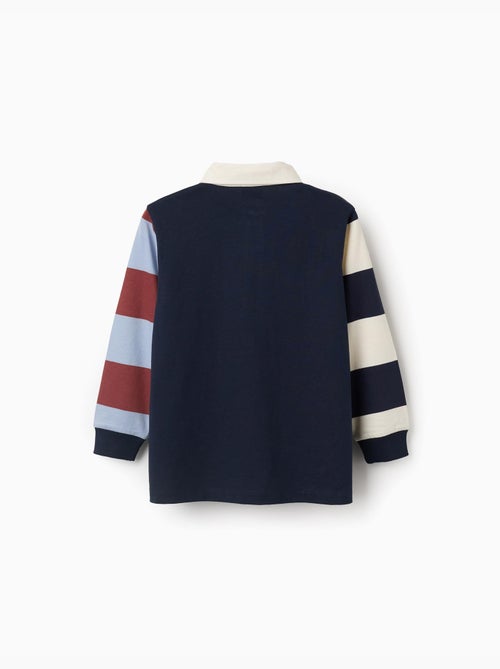 Poloshirt met lange mouwen van katoen met strepen - Kiabi Poloshirt met lange mouwen van katoen met strepen - Kiabi