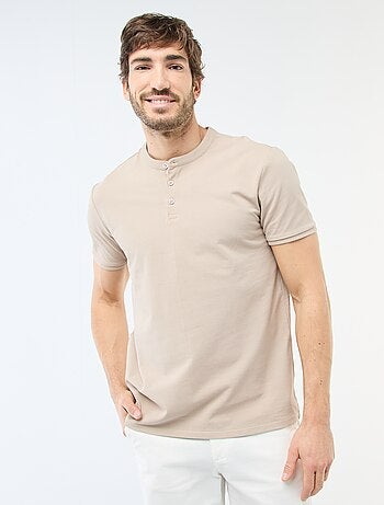 Poloshirt met mao-kraag