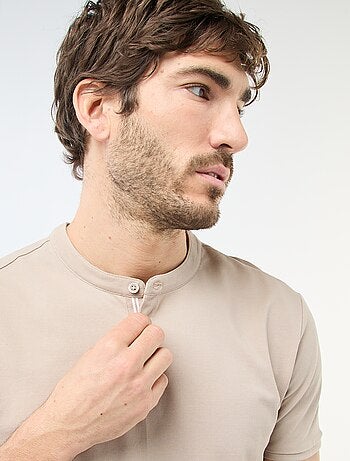 Poloshirt met mao-kraag
