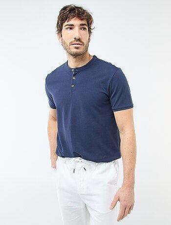 Poloshirt met mao-kraag