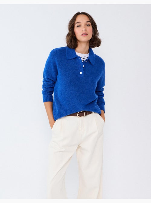 Poloshirt met wol- en alpacamix, mo fashion - Kiabi Poloshirt met wol- en alpacamix, mo fashion - Kiabi