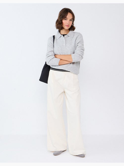 Poloshirt met wol- en alpacamix, mo fashion - Kiabi Poloshirt met wol- en alpacamix, mo fashion - Kiabi