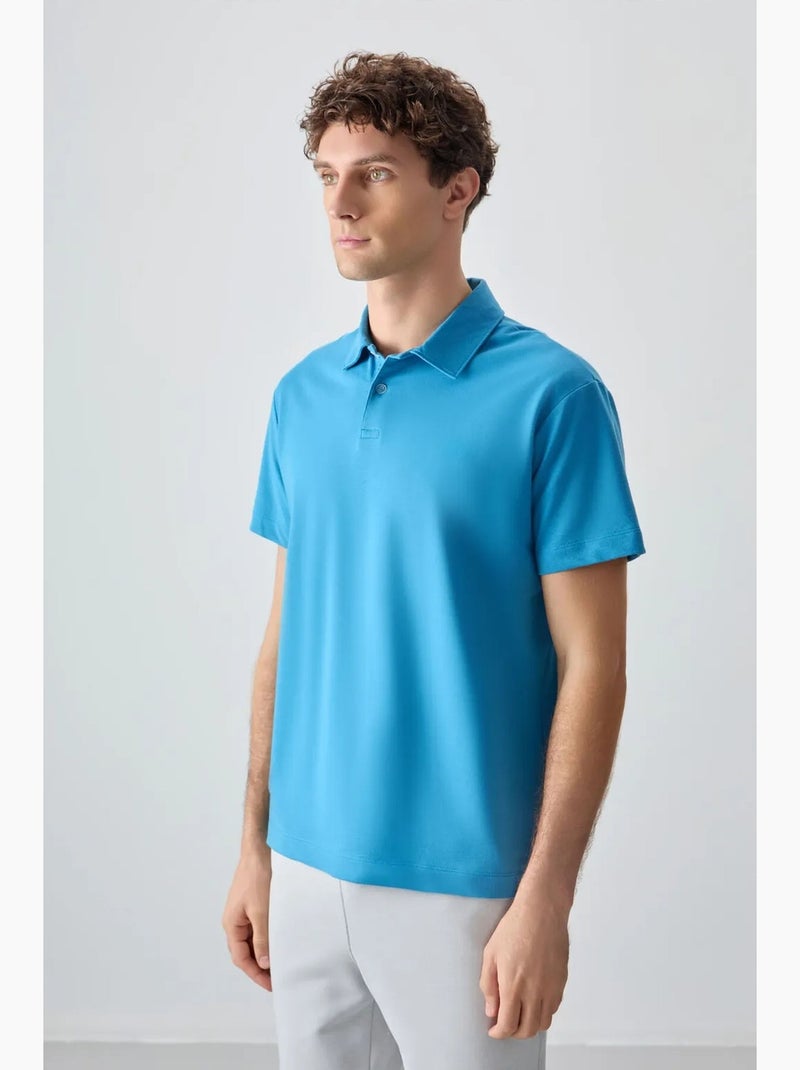 Poloshirt ruimvallend tommy Blauw - Kiabi