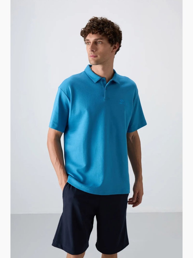 Poloshirt ruimvallend tommy Blauw - Kiabi