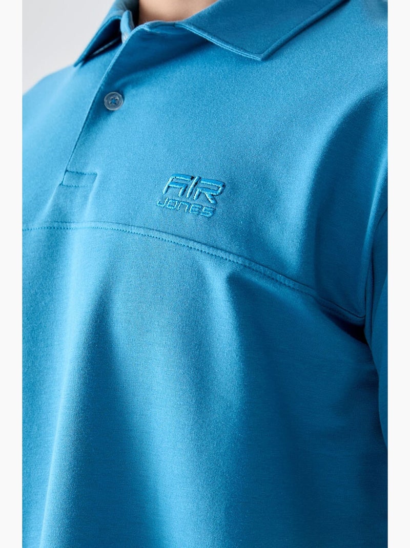 Poloshirt ruimvallend tommy Electrisch blauw - Kiabi