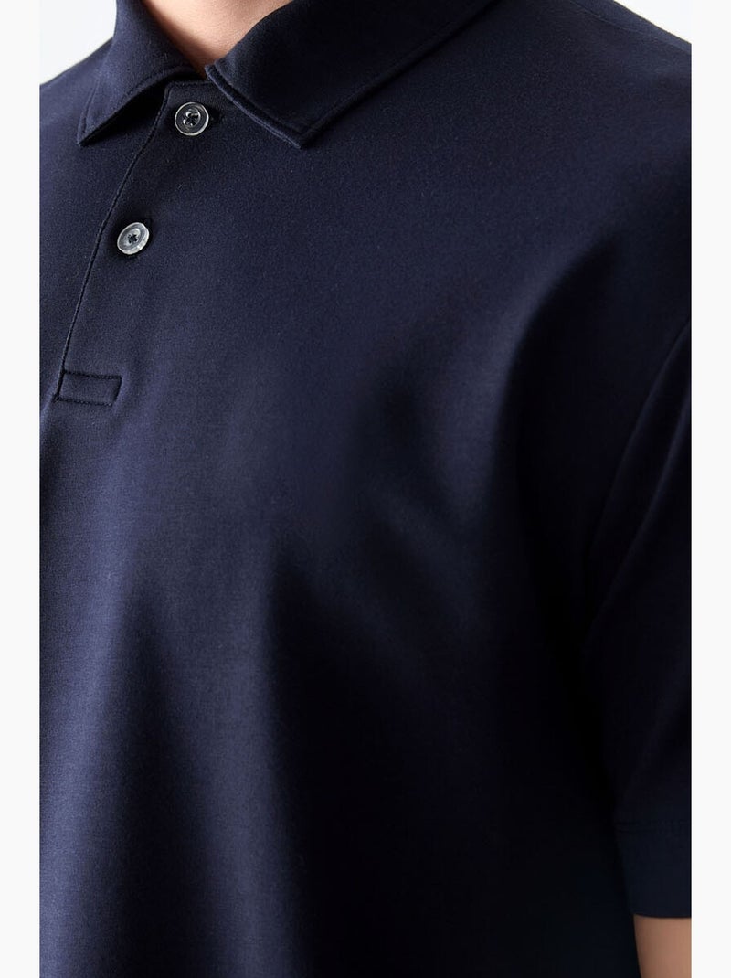 Poloshirt ruimvallend tommy Marineblauw - Kiabi