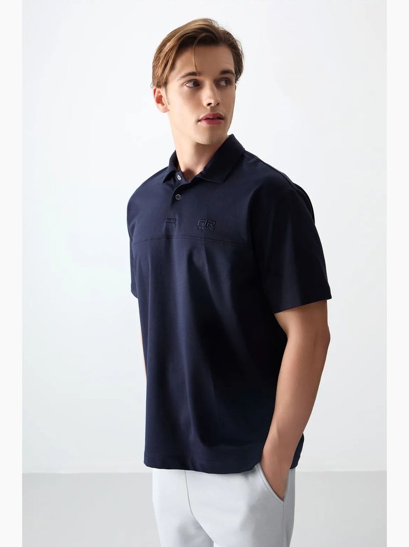 Poloshirt ruimvallend tommy Marineblauw - Kiabi