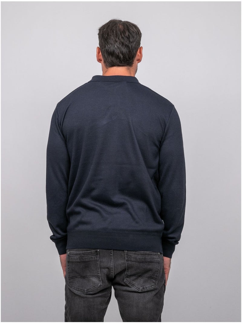 Polotrui met lange mouwen en ritskraag linetox Marineblauw - Kiabi
