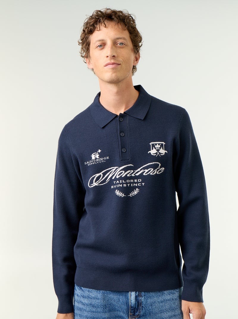 Polotrui met print Blauw - Kiabi