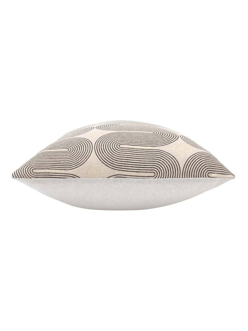 Polycotton kussenhoes met metallic print Zwart - Kiabi