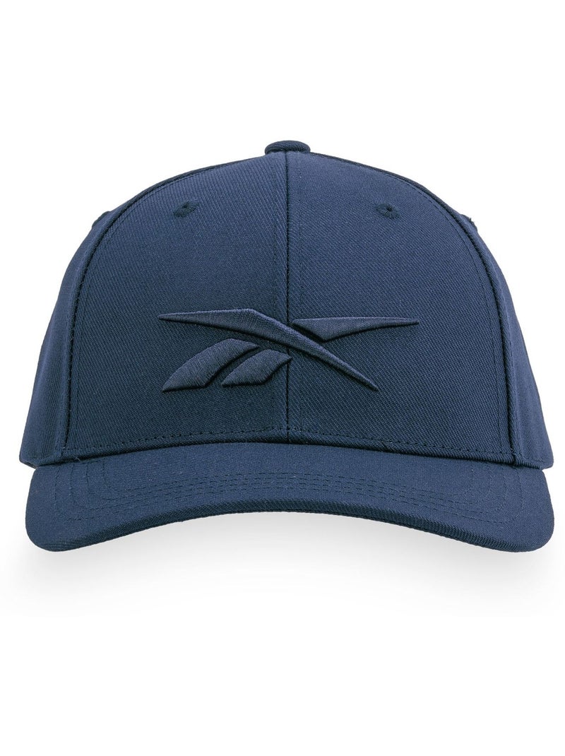 Polyester baseballpet met vector cap-borduurwerk Blauw - Kiabi
