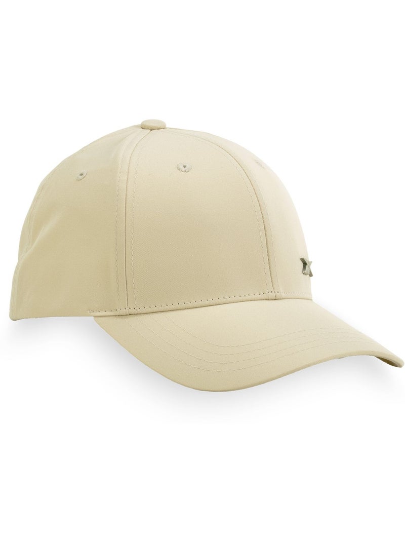 Polyester baseballpet met zilverkleurig embleem. Beige - Kiabi