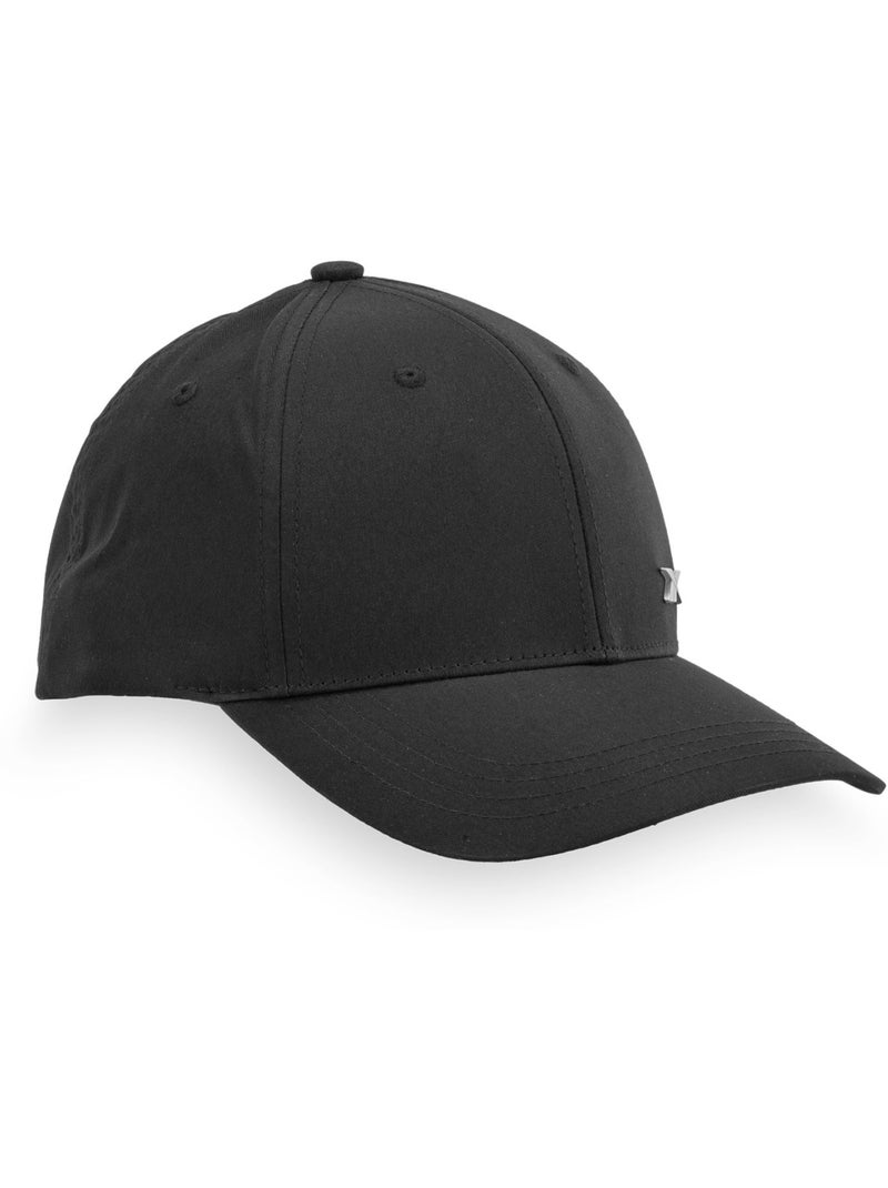 Polyester baseballpet met zilverkleurig embleem. Zwart - Kiabi