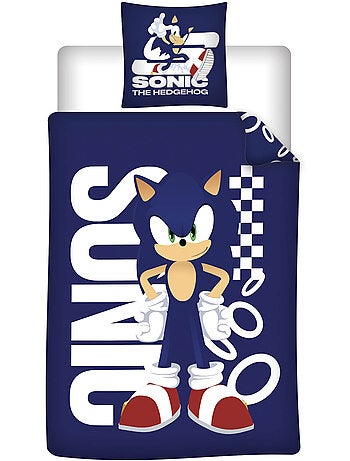 Polykatoen Dekbedovertrek Sonic the Hedgehog Officiele SEGA Licentie 140x200cm + Kussensloop 65x65cm