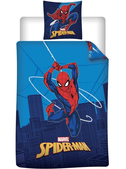 Polykatoen Dekbedovertrek Spider-Man Officiele Marvel Licentie 140x200cm + Kussensloop 65x65cm - Kiabi Polykatoen Dekbedovertrek Spider-Man Officiele Marvel Licentie 140x200cm + Kussensloop 65x65cm - Kiabi
