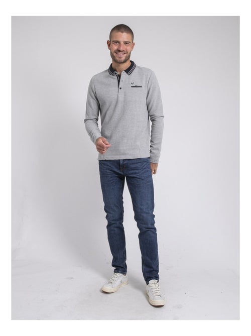 Pomeduse poloshirt met lange mouwen van puur katoen - Kiabi Pomeduse poloshirt met lange mouwen van puur katoen - Kiabi