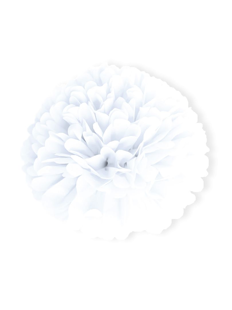 Pompon en papier 40 cm blanc - Kiabi