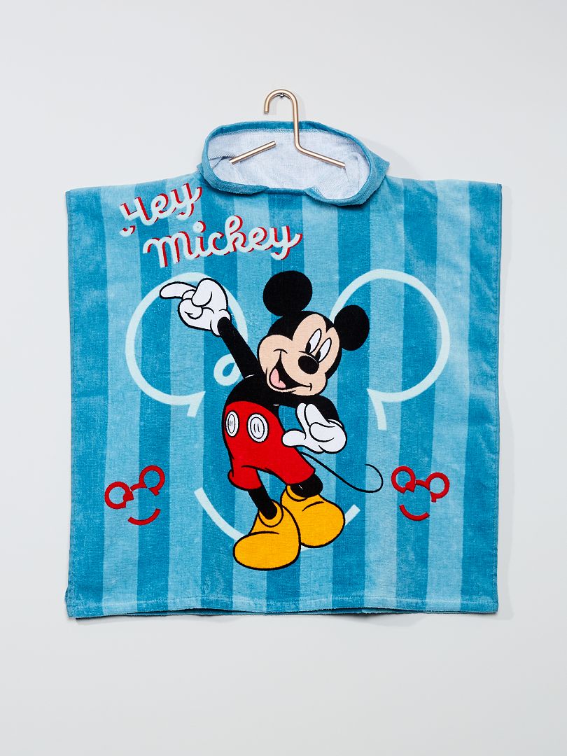 Poncho de bain à capuche 'Mickey Mouse' 'Disney' bleu - Kiabi