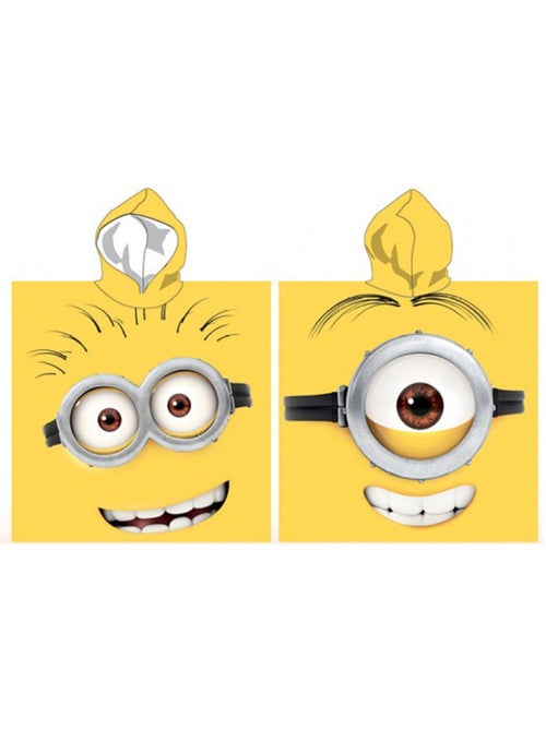 Poncho de bain à capuche Minions en coton 110 x 55 cm - Kiabi Poncho de bain à capuche Minions en coton 110 x 55 cm - Kiabi