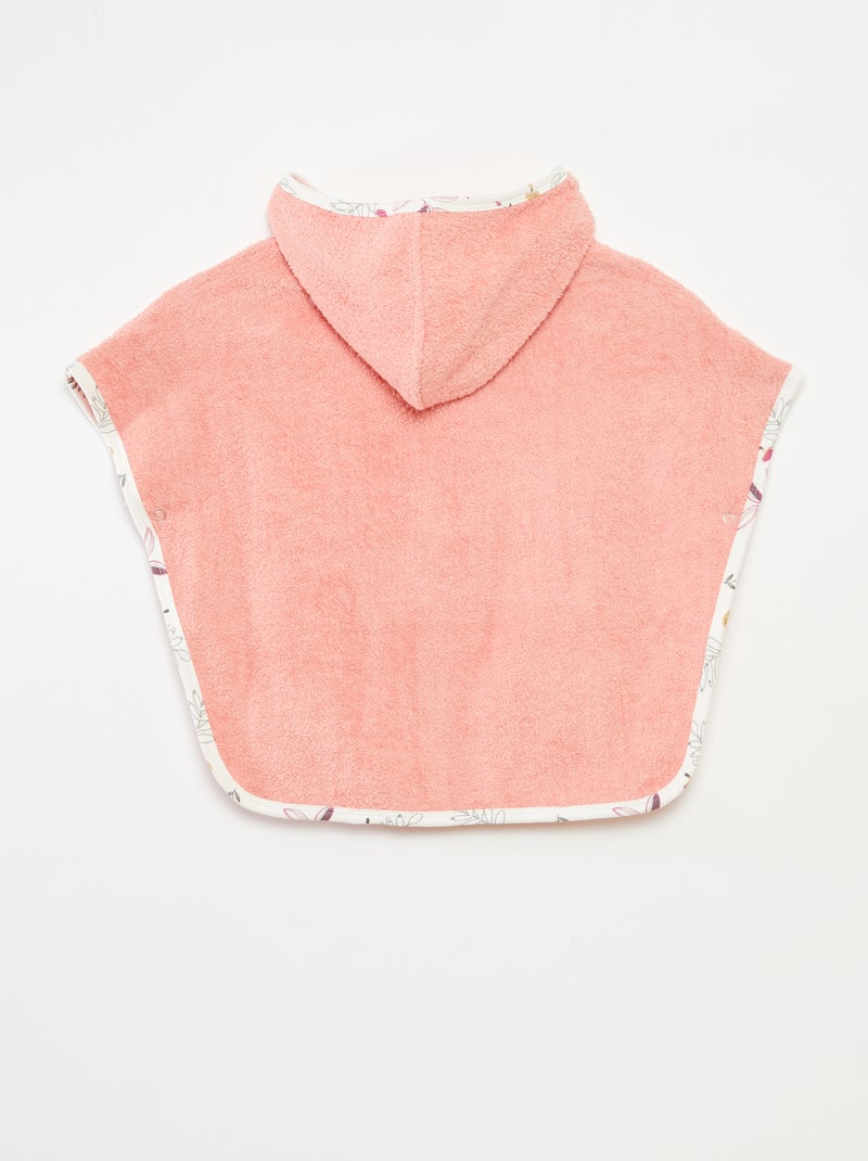 Poncho de bain avec broderies et poches kangourou Beige - Kiabi