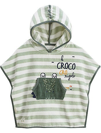 Poncho de bain bébé Crocro rigolo