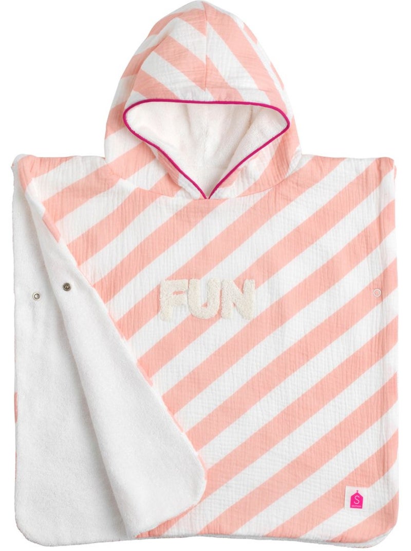 Poncho de bain bébé en coton - sauthon Rose - Kiabi