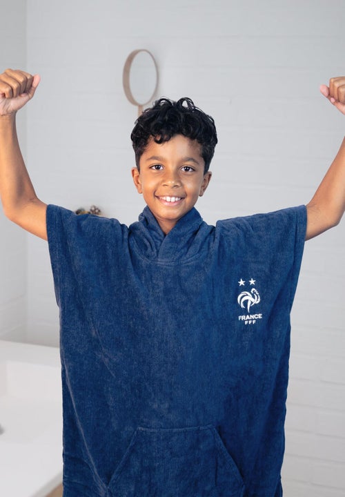 Poncho de bain enfant 100% coton, fff logo - Kiabi Poncho de bain enfant 100% coton, fff logo - Kiabi