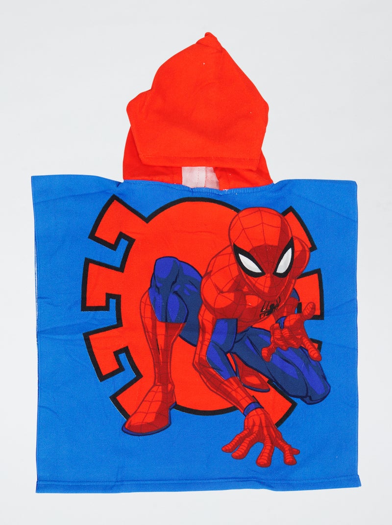 Poncho de bain 'Spider-man' BLEU - Kiabi