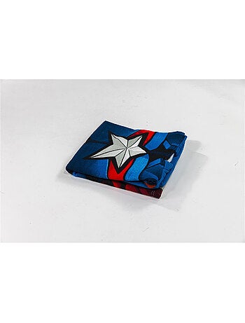 Poncho de Plage Captain America Marvel 55x110cm – Capuche Logo A – 100% Polyester – Licence Officiel