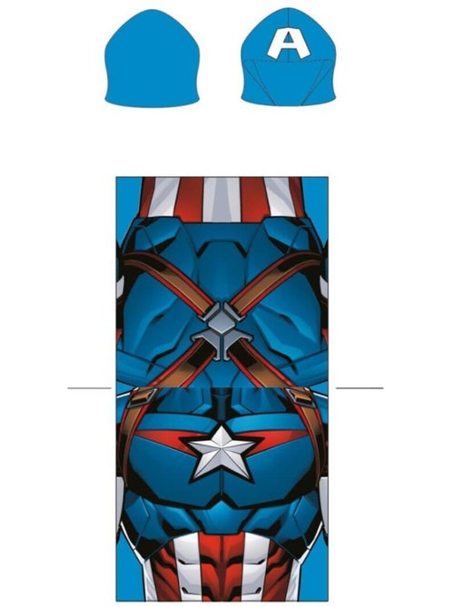 Poncho de Plage Captain America Marvel 55x110cm – Capuche Logo A – 100% Polyester – Licence Officiel - Kiabi Poncho de Plage Captain America Marvel 55x110cm – Capuche Logo A – 100% Polyester – Licence Officiel - Kiabi