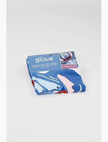 Poncho de Plage Disney Stitch 55x110cm – Surf Vagues Bleu – Capuche – 100% Polyester