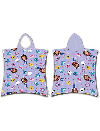 Poncho de Plage Gabby's Dollhouse 55x110cm – Capuche – 100% Polyester – Licence Officielle