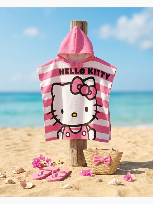 Poncho de Plage Hello Kitty 60x120cm – 100% Polyester - Kiabi Poncho de Plage Hello Kitty 60x120cm – 100% Polyester - Kiabi