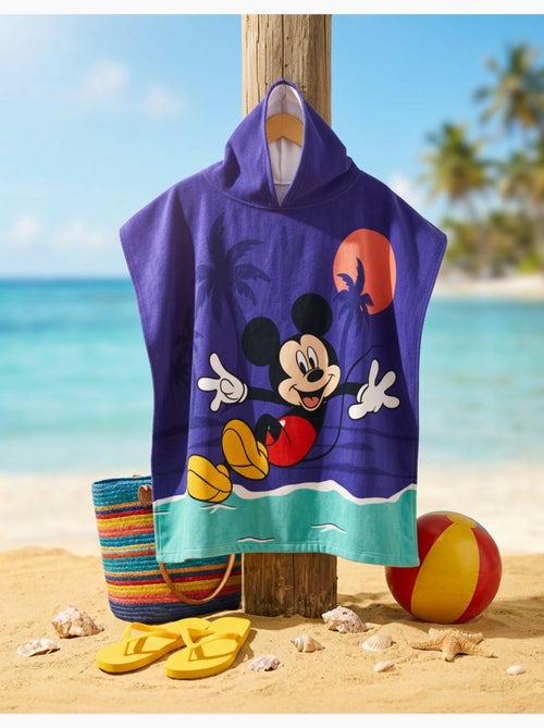 Poncho de Plage Mickey Mouse Disney 55x110cm – Capuche Oreilles – 100% Polyester – Licence Officiell - Kiabi Poncho de Plage Mickey Mouse Disney 55x110cm – Capuche Oreilles – 100% Polyester – Licence Officiell - Kiabi