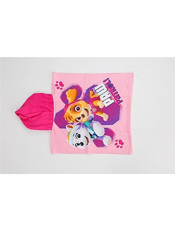 Poncho de Plage PAW Patrol Skye Everest 55x110cm – Rose Fuchsia – Capuche Pointue – 100% Polyester –