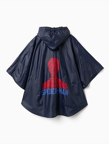 Poncho de pluie à capuche avec imprimés Spider-Man