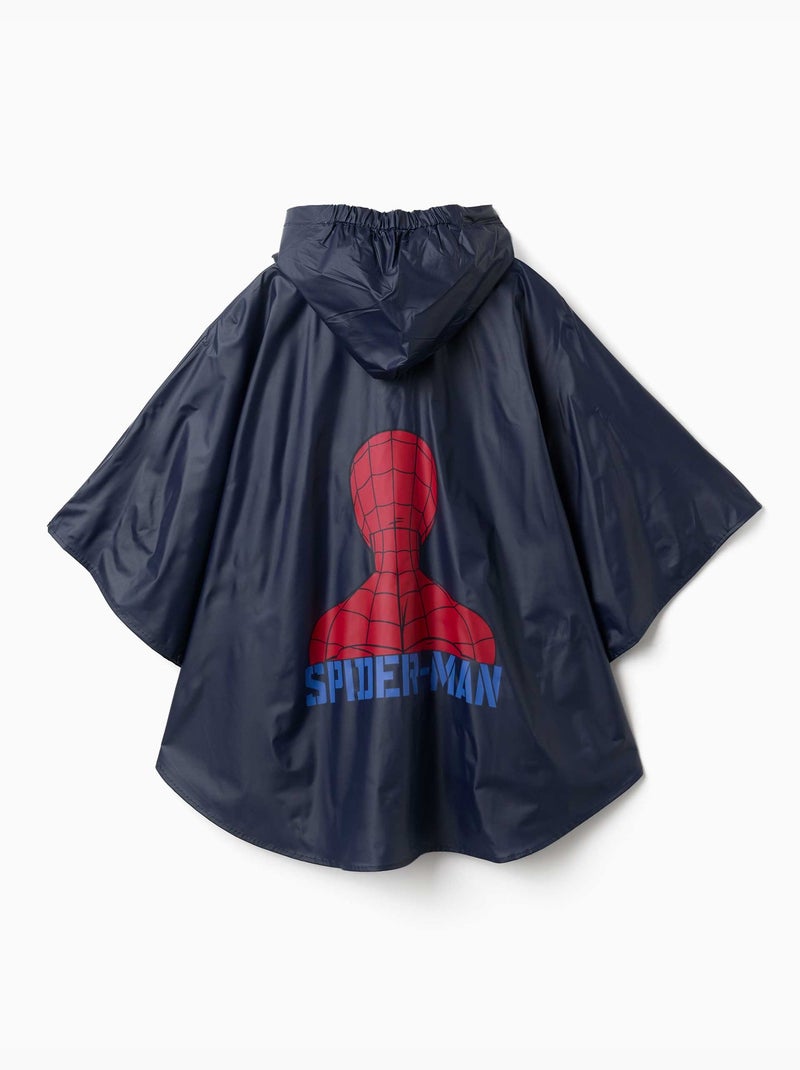 Poncho de pluie à capuche avec imprimés Spider-Man Bleu foncé - Kiabi