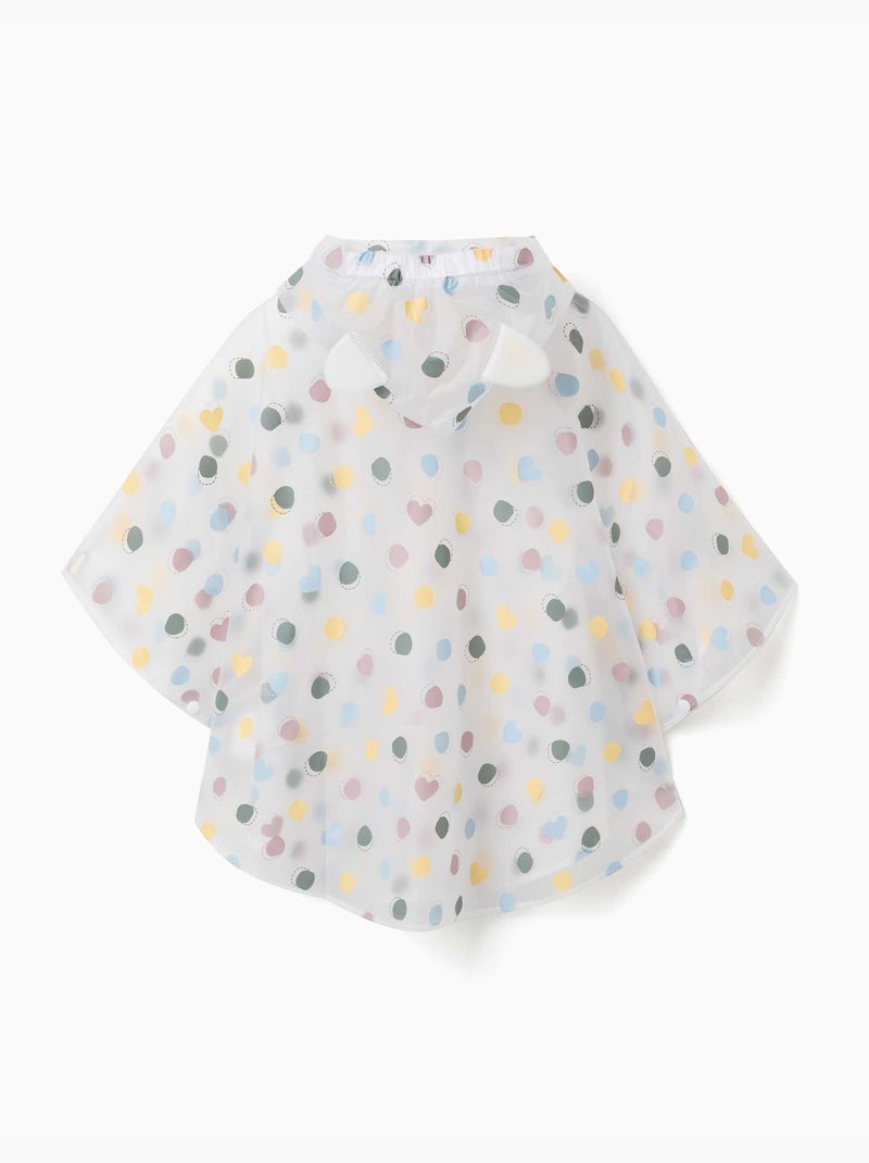 Poncho de pluie à capuche avec motif à pois Mauve lilas - Kiabi