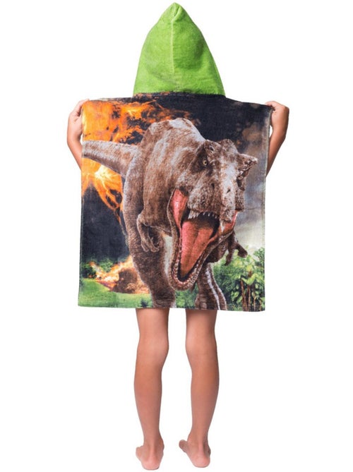 Poncho handdoek badstof met capuchon katoen Jurassic World dinosaures 50 x 115 - Kiabi