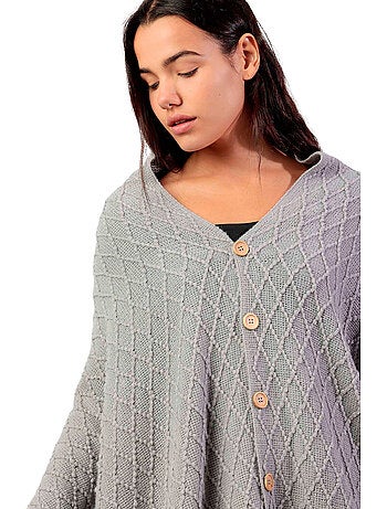 Poncho long punto