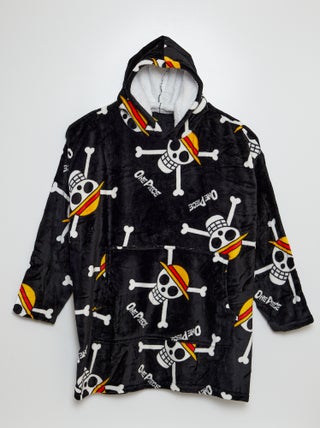 Poncho met One Piece-print