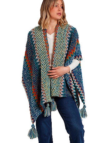 Poncho ouvert azteca