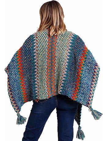 Poncho ouvert azteca