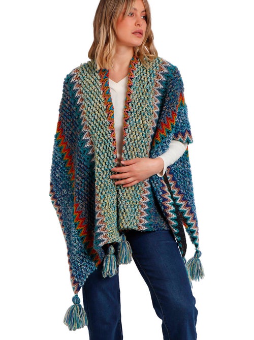 Poncho ouvert azteca - Kiabi Poncho ouvert azteca - Kiabi